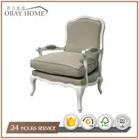 Francese Stile Tradizionale Poltrona Con Il Colore Bianco Mobili Soggiorno Salotto Ocassional telaio in legno sedie