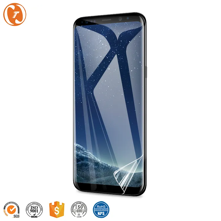 Mobile Screen Guard Water and Oil Proofing Shock Absorption Screen Protector Easy Install TPU for Samsung Galaxy S8 Mobile Phone