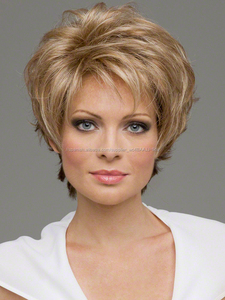 30 cm Moda Sexy Señoras de Las Mujeres Peluca Sintética Tilted Frisette Pelo Corto Esponjoso Bob Pelucas Cosplay <span class=keywords><strong>Vino</strong></span> Tinto - Product Image 1