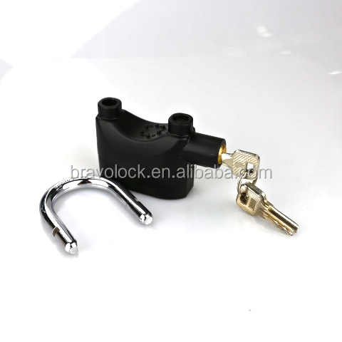 Heavy Duty Black Security Alarm Padlock Aluminum