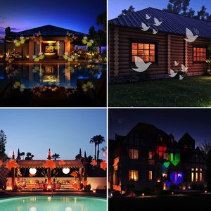 12 diapositive <span class=keywords><strong>easy</strong></span> change proiettore laser combinare il LED Di Natale luce esterna impermeabile IP 65 - Product Image 4