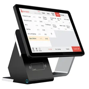 15.6" Reddot large touch screen pos monitor with 12' customer screen