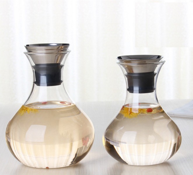 Glass Tea pot with lid water jug borosilicate tea pot set for home or restaurant