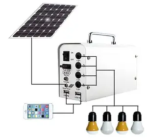 نظام إضاءة led منزلي داخلي يعمل بالطاقة الشمسية مع 4 لمبات ضمان تجاري