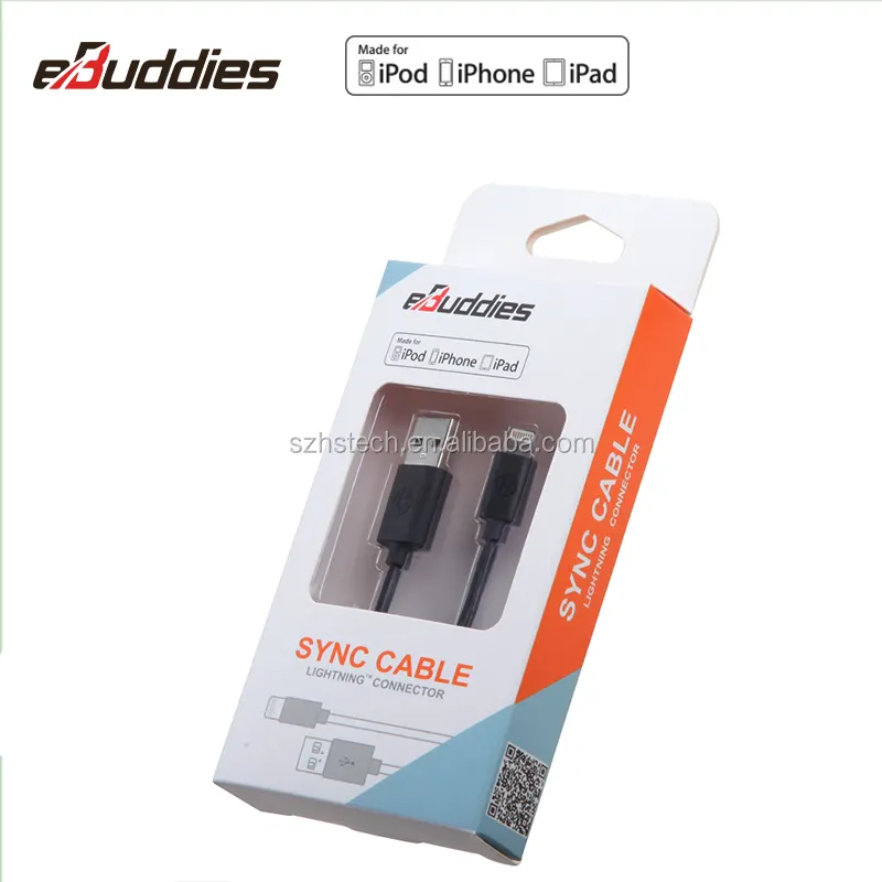 MFI licensed factory 2.4A fast charger cable for Iphone 6 data 8 pin lighted charger cable