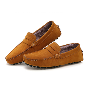 Mocassins d'intérieur et d'extérieur en fausse fourrure pour <span class=keywords><strong>homme</strong></span>, décontractés, confortables, noirs, classique, en plein air, plats, pour conduire - Product Image 3