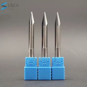 8mm shank זוגי חלילי חריטה קצת טונגסטן קרביד CNC סוף טחנות עץ חריטת סכין