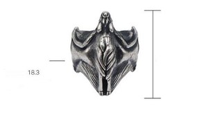 Bijoux de mode chinois, <span class=keywords><strong>argent</strong></span> thaïlandais, grenouille, lion, chauve-souris, dragon, crâne, chevalier, oiseau, Anbuis, loup, pharaon égyptien, bague pour <span class=keywords><strong>homme</strong></span> - Product Image 3