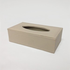 Caja de servilletas de cuero PU con forma de rectángulo gris de moda - Product Image 5