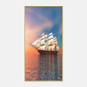 Pittura a olio realistica del paesaggio del Saiboat di arte classica distributiva della decorazione d'interni - Product Image 3