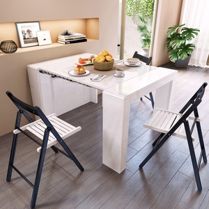 Ciudad moderna cena de estilo muebles plegable Blanco alto brillo de la Mesa de cocina - Product Image 5