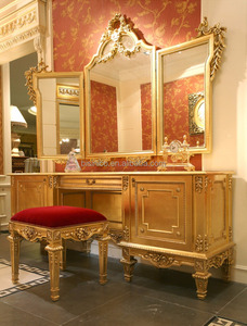 Meubles de chambre à coucher de style <span class=keywords><strong>baroque</strong></span> français, <span class=keywords><strong>table</strong></span> de <span class=keywords><strong>chevet</strong></span> en bois sculpté doré rose / <span class=keywords><strong>table</strong></span> de <span class=keywords><strong>chevet</strong></span> fantaisie antique - Product Image 3