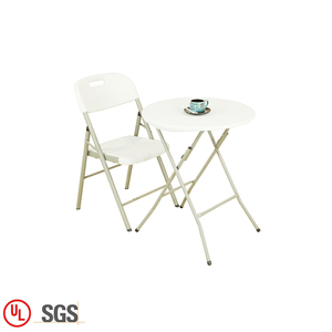De servicio pesado nuevo diseño de moda blanco redonda de plástico plegable Dj plegable mesa de <span class=keywords><strong>Bar</strong></span> para cóctel - Product Image 5
