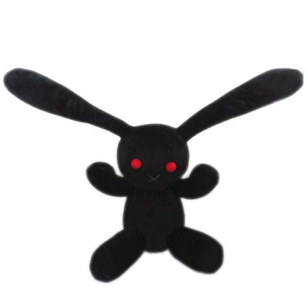 ハロウィン向け デビル 黒うさぎ ぬいぐるみ カスタムメイド 抱き枕