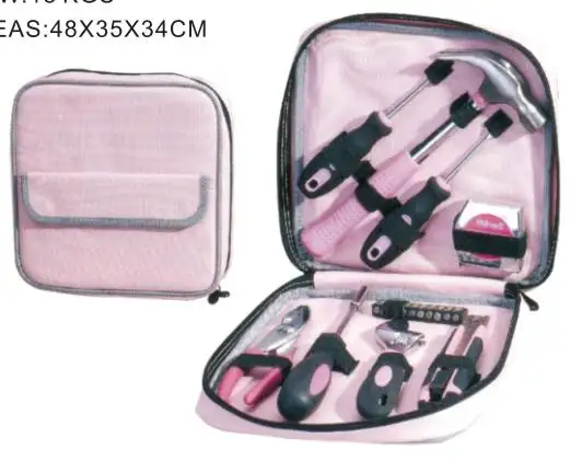 19 pcs) 저 (low) 가격 크래프트 tool bag 와 pink women 손 툴