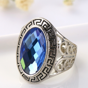YWMT 2019 Wholesale <strong>Boho</strong> Colorful Crystal Silver Gemstone <strong>Ring</strong> for Women - Product Image 3
