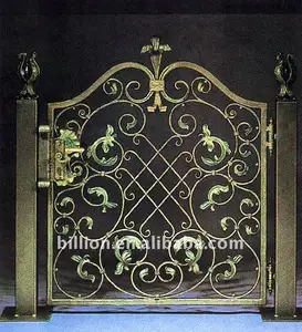 Billion iron side gates billion waterproof painting wrought iron q235 steels side gates fencing trellis gates oil water painting hot