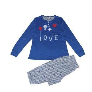 Fabrication <span class=keywords><strong>fille</strong></span> t-shirt à manches longues et pantalons longs pyjamas - Product Image 1