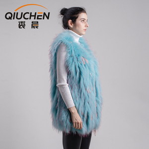 Buen Precio Fox <span class=keywords><strong>chaleco</strong></span> sin mangas Natural de moda <span class=keywords><strong>Chaleco</strong></span> de <span class=keywords><strong>piel</strong></span> - Product Image 3