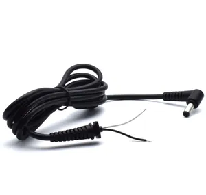 Venta al por mayor, Conector de enchufe de Punta macho de alimentación CC de 5,5x2,5mm con Cable/Cable para adaptador de computadora portátil Toshiba Asus Lenovo, 5,5/2,5mm