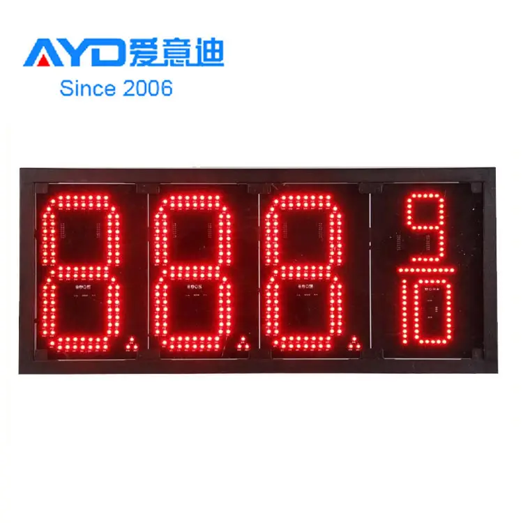 Dongguan Prezzo di Fabbrica HD Esterno A LED Prezzo del Gas Segno Pannello 7 Segmenti Display A LED Telecomando RF HA CONDOTTO Il Regolatore