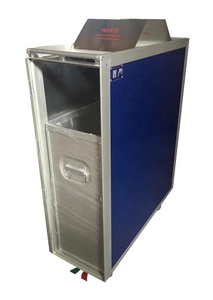 Aluminum full airline <strong>aircraft</strong> waste rubbish junk trash msw litter <strong>garbage</strong> trolley <strong>cart</strong> for storage - Product Image 4