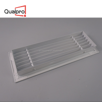 Grille d'air linéaire en aluminium de conception moderne, différentes tailles, diffuseur d'air de plafond pour la climatisation de bureau