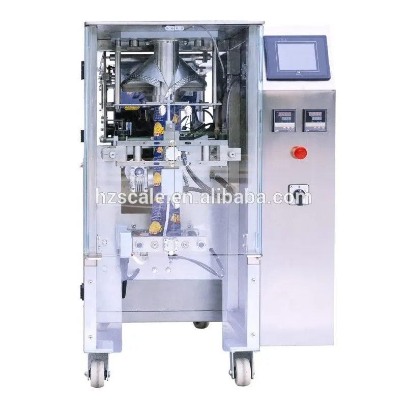Mesin Pembungkus Segel Pengisi Bentuk Vertikal V320 CE Model Pabrik Otomatis untuk Permen Toffee Keras