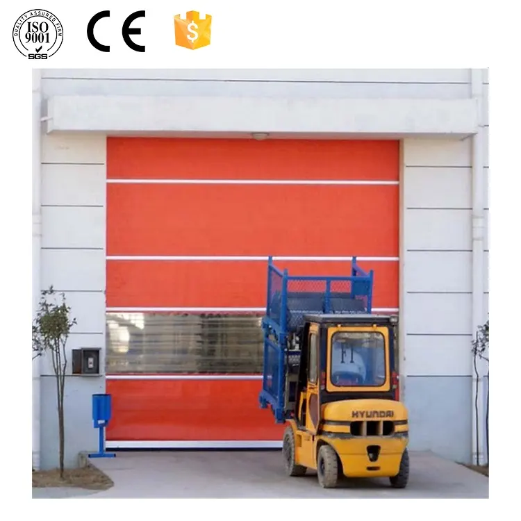 Fabbrica di porte scorrevoli direttamente automatiche ad alta velocità in plastica PVC industriale porte d'ingresso moderne 1 Set modello 3D Design ISO9001 CE