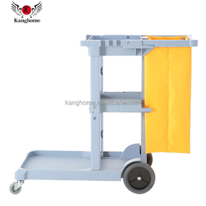 Carrello Multiuso in Plastica a 4 Ruote con Capacità di 68 kg per Uso Alberghiero, Ospedaliero e Pulizie - Carrello per la Pulizia - Product Image 3
