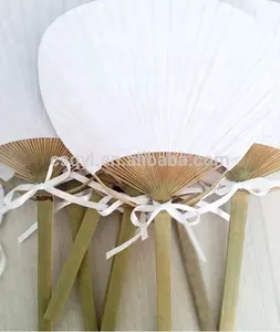 Wedding favor Japanese round paper fan White Paddle Fan for events