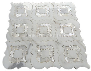 装饰浴室室内waterjet金色玻璃马赛克瓷砖 - Product Image 1