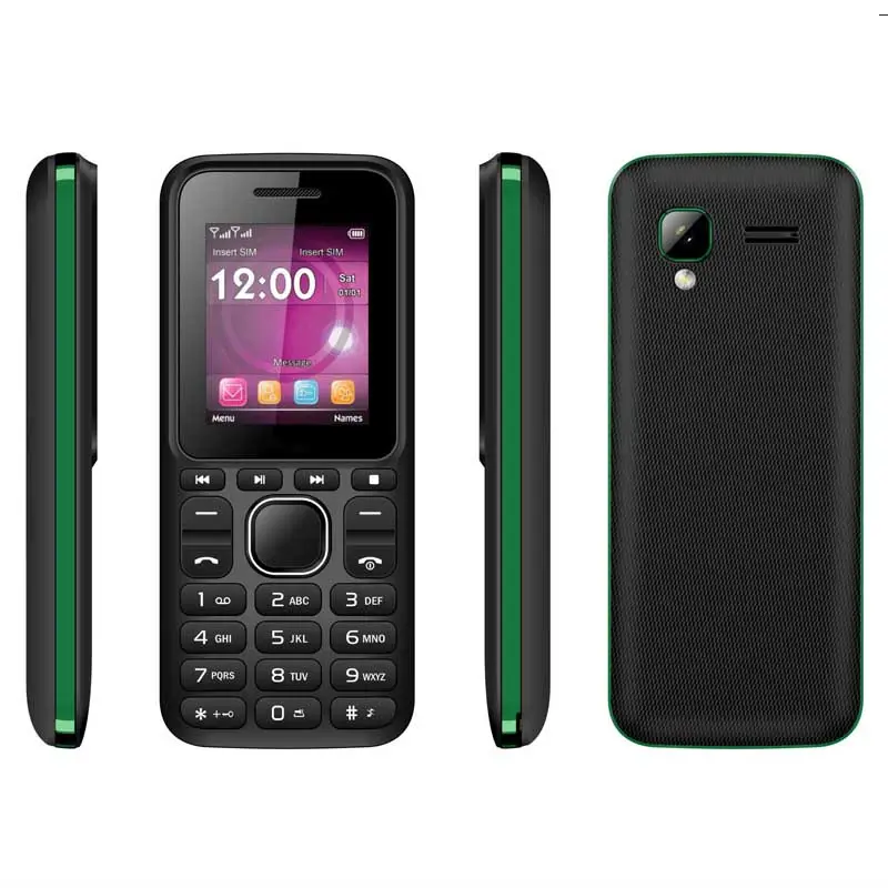 Wholesale Cheap Branded Mobile Phones Unlocked Simple Cell Phone 1.8" 2G GSM Bar Feature Phone