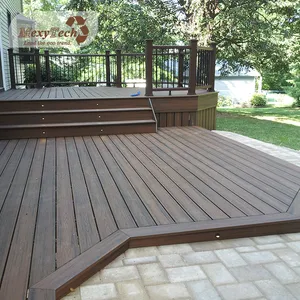 WPC Modern Design Interlocking Hide Frame Decking Co-extrusion Decking For Outdoor