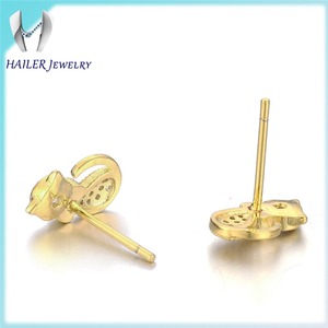 En laiton mignon chat en forme pas cher chinois tous les types de boucles d'oreilles - Product Image 3