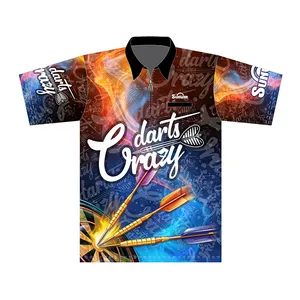 China factory sportswear dart shirts custom for team sublimation darts shirts