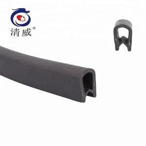 Factory price u channel grey plastic rubber silicone edge trim profile