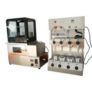 OEM High efficiency 4 Heads Electric Pizza Cone Machine+oven Waffles Cone Maker