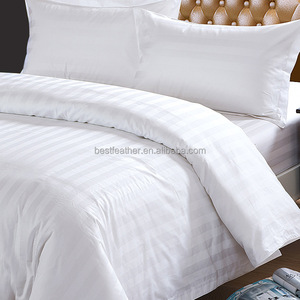 Satin Bettlaken Bett bezug, Baumwolle Kissen bezug, 3cm Streifen Satin Bettwäsche Set - Product Image 4