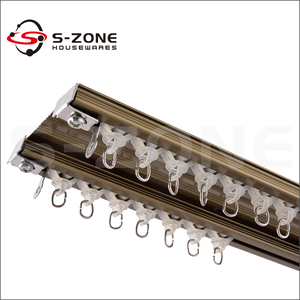 Doble ventana cortina pista <span class=keywords><strong>techo</strong></span> <span class=keywords><strong>cortinas</strong></span> <span class=keywords><strong>rieles</strong></span> <span class=keywords><strong>para</strong></span> proyecto hotelero - Product Image 3