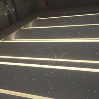 Plafonnier LED à fibres optiques en aluminium à changement de couleur RVB avec indice de protection IP44 et garantie de 5 ans