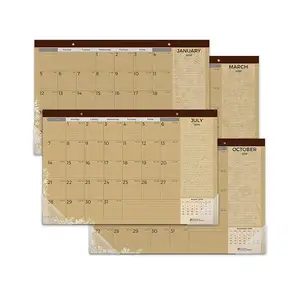 Nieuwe Ontwerp Custom Afdrukken Kraftpapier Dagelijks Muur Kalender