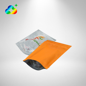 Logo boyutu özel baskılı koku geçirmez geri dönüşümlü ambalaj poşetleri gıda aperatif sıvı için fermuar ile şeffaf plastik dik duran poşetler - Product Image 5