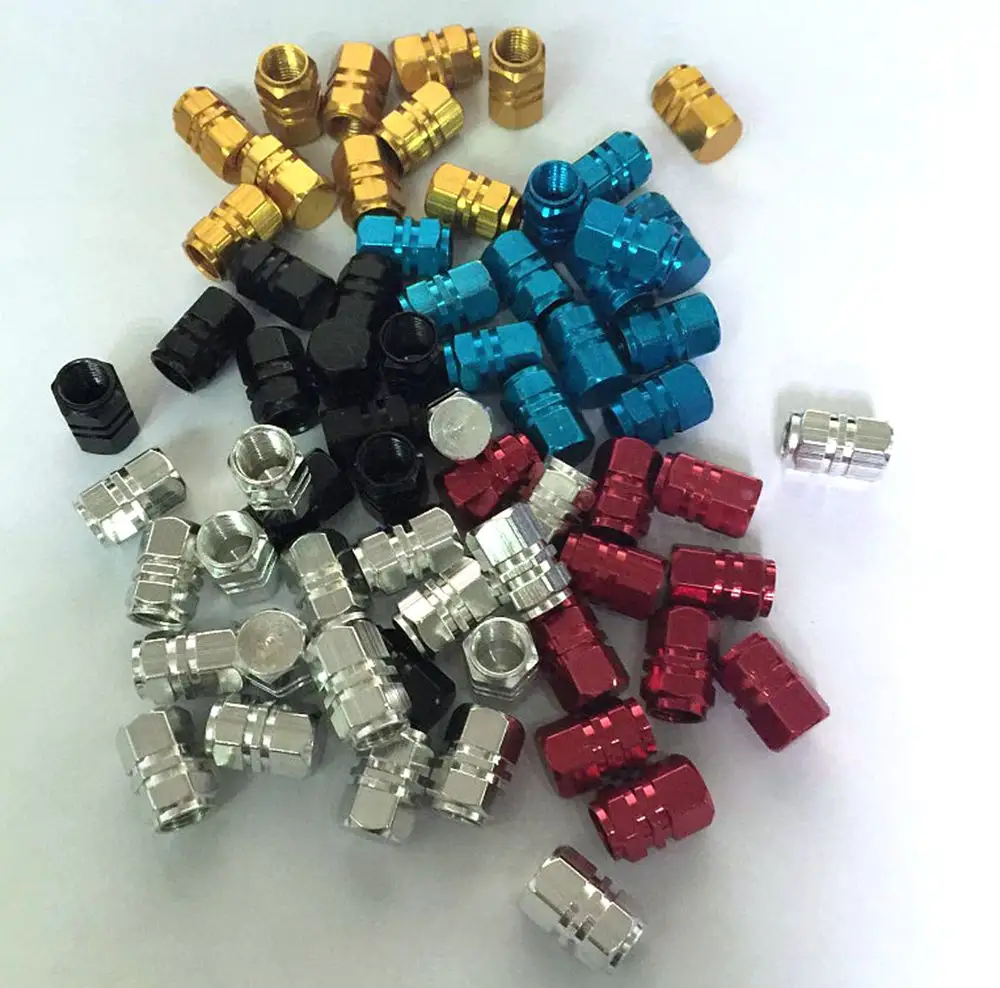 Factory Supply Car Tyre Valve Caps Wheel Valve Covers Zinc alloy Color Auto Tire Stems Air Valve Caps For Motor Bicycle