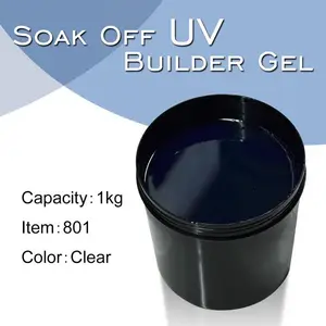 Professionnel de la vente en vrac vente chaude 1kg constructeur de base d'un faux ongles gels uv #801w