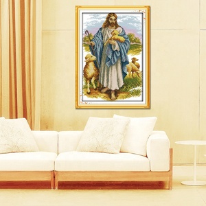 NKF-Kit de punto de cruz con cuentas para costura, kit de punto de cruz para bordado, Jesús y ovejas (3) - Product Image 2