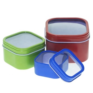 Bán Buôn Quảng Trường Kim Loại Hộp Thiếc Với Cửa Sổ Rõ Ràng Nắp Cho Kẹo Mints <span class=keywords><strong>Tin</strong></span> <span class=keywords><strong>Can</strong></span> - Product Image 2