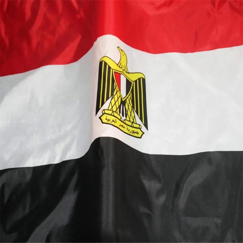 Лидер продаж, оптовая продажа, быстрая доставка, Индивидуальный размер, 100% полиэстер, арабский флаг Египта