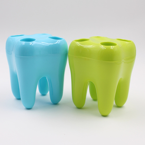 Venta al por mayor más bajo grado alimenticio uso familiar plástico color sólido titular con 4 AGUJEROS PARA cepillo de dientes - Product Image 3