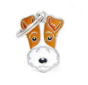 Atacado (FOX TERRIER) Pets ID Tags Custom Metal Design Logo Dog Pendant Charms